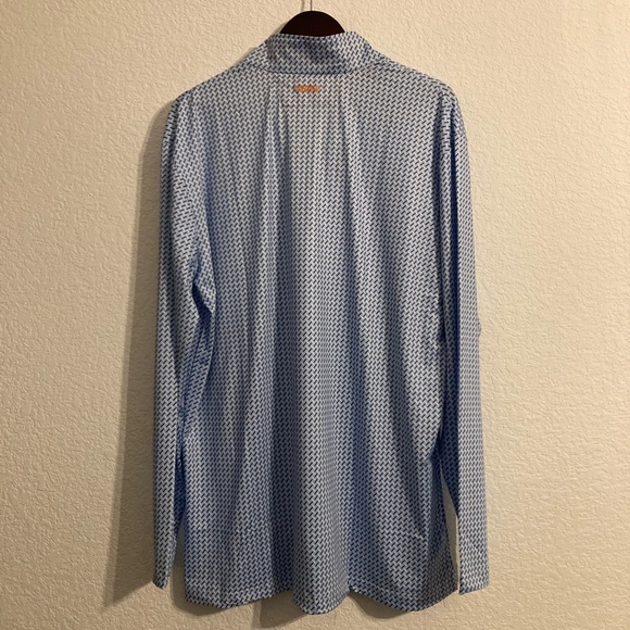 Men’s SPF Blue/Orange Zip-Up - Picture 5 of 6